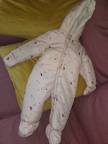 Girls pink snowsuit 9 - pink,